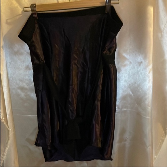 Lane Bryant Black & Purple Satin Strapless Top Plus Size 18/20 - Picture 8 of 8